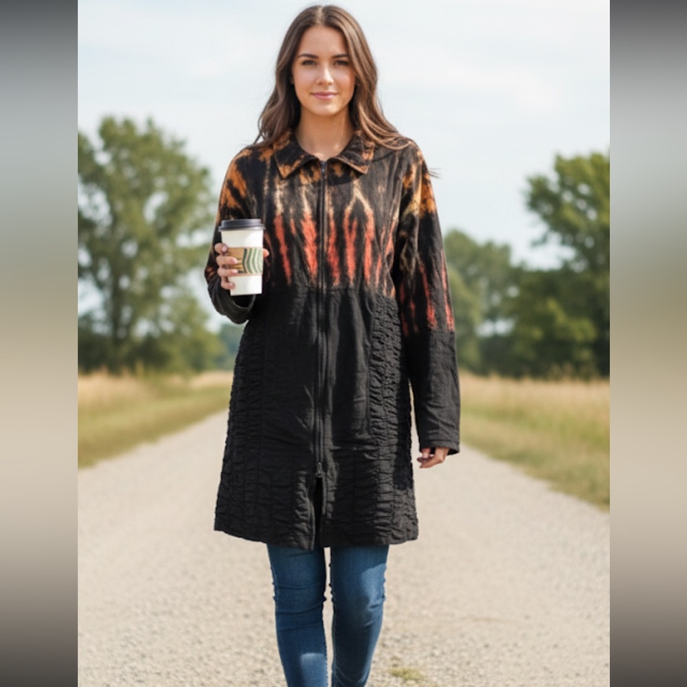 Tie-Dye (Rust style) Women's Cardigan